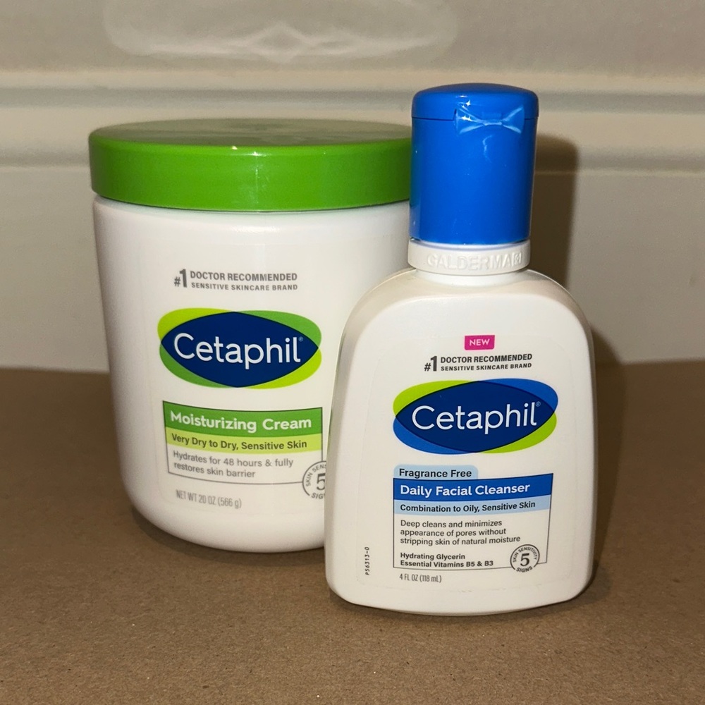 Cetaphil Moisturizing Cream and Daily Facial Cleanser SET